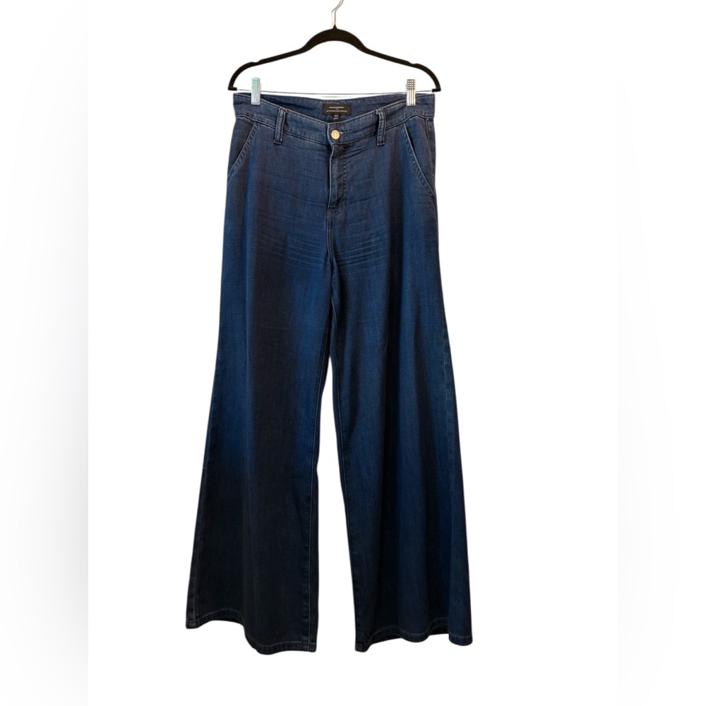 Banana Republic Wide Leg Flare Jeans - Dark Blue